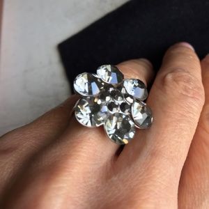 Cocktail Rhinestone ring size 5-6-7-8- adjustable